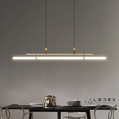 подвесной светильник iledex zoom 9498p-46w-3000k gold&brown&white iledex 9498p-46w-3000k gl-br-wh, доставка по Казахстану 