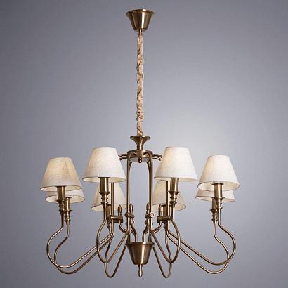 люстры подвесная люстра arte lamp agio a6086lm-8pb, доставка по Казахстану 