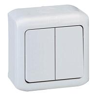 Forix Выключатель 2кл IP44 БЕЛ