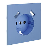 Накладка для розетки с заземлением и защитными шторками, с USB A+A, S70 (деним) 
