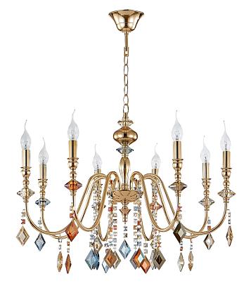 люстра crystal lux mercedes sp8 gold/color crystal lux 0951/308, доставка по Казахстану 