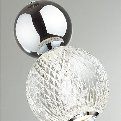 5007/7l l-vision odl23 419 хром/прозрачный/металл/акрил подвес led 7w 4000k 350лм crystal, доставка по Казахстану 