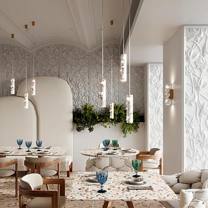 7012/6l odeon light  подвесной светильник terrazzo, доставка по Казахстану 