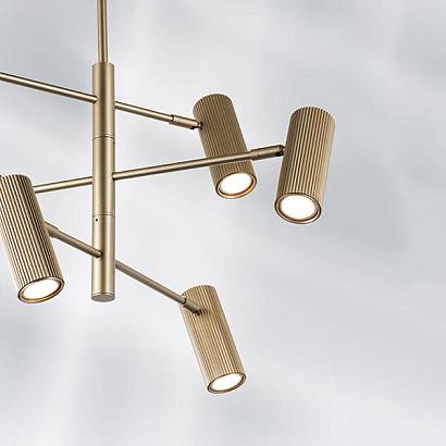 купить 718263 (MD2166-6A) Люстра ROMA 6х28W GU10 (led)  CHAMPAGNE GOLD (в комплекте) в Алматы, svet.kz, доставка по Казахстану 