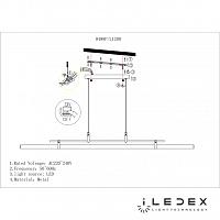 подвесной светильник iledex zoom 9498p-46w-3000k gold&brown&white iledex 9498p-46w-3000k gl-br-wh, доставка по Казахстану 