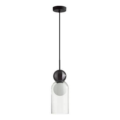5022/1 modern odl23 293 черный/прозрачный/белый матовый металл/стекло подвес g9 led 5w blacky, доставка по Казахстану 