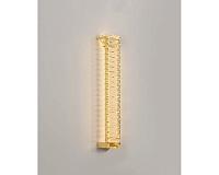 NEWPORT 8240 8241/A gold NEW , Бра, Gold Clear crystal L7,6*H52*Sp8,5 cm LED strip 10W 3100K 1100Lm