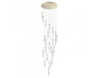 newport 4520 4528+14/s gold , подвесной светильник , gold clear crystal  d80*h340 cm g9 22*60w, доставка по Казахстану 