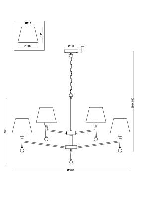 люстры подвесной светильник freya fr5190pl-12bs1, доставка по Казахстану 