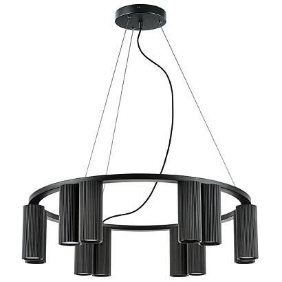 718127 (md2166-12a) люстра roma 12х28w gu10 (led) matt black (в комплекте), доставка по Казахстану 