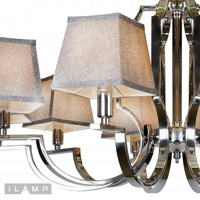 люстры подвесная люстра ilamp hilton 6943-10 cr, доставка по Казахстану 