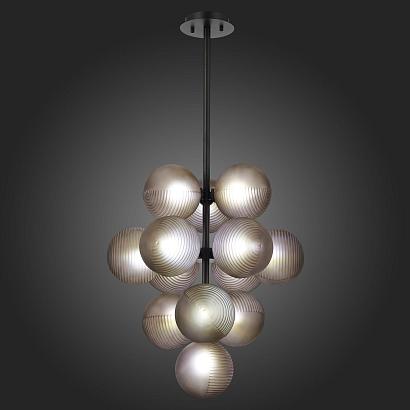 купить SL1184.403.13 Люстра подвесная ST-Luce Черный/Дымчатый G9 13*5W в Алматы, svet.kz, доставка по Казахстану 