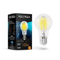 Лампа светодиодная филаментная Voltega E27 10W 2800К прозрачная VG10-А1E27warm10W-F 7102 купить в Алматы svet.kz