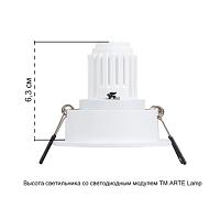 Дополнительная картинка Точечный встраиваемый светильник Arte Lamp ACT MINI A3536PL-1WH
