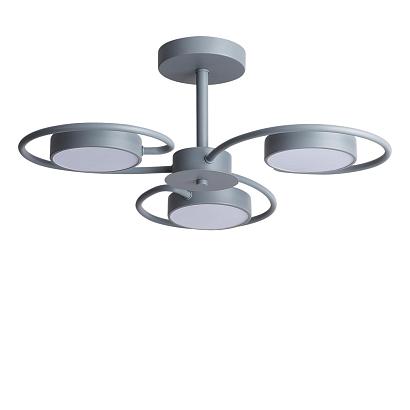 люстры 5658/36cl ledio ln23 серый светильник потолочный led 36w 1844лм 3000-6000к 220v evin, доставка по Казахстану 