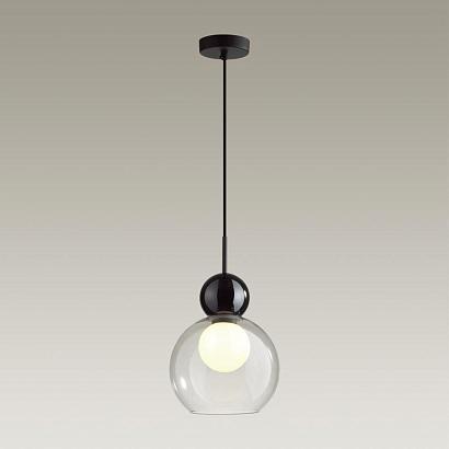 5021/1 modern odl23 293 черный/прозрачный/белый матовый металл/стекло подвес g9 led 5w blacky, доставка по Казахстану 