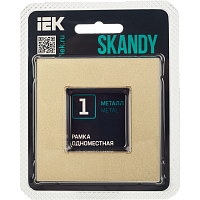 Дополнительная картинка SKANDY Рамка 1-мест. SK-F31Sh металл шамп. IEK