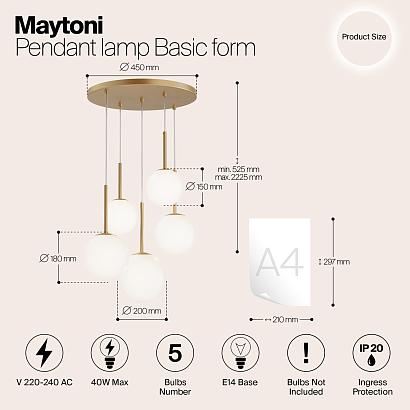 люстры люстра maytoni mod321pl-05g1, доставка по Казахстану 