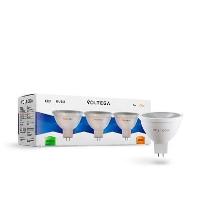 Набор светодиодных ламп Voltega GU5.3 7W 2800К прозрачная 7178 купить в Алматы svet.kz