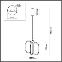 6665/38l l-vision odl_ex24 015  подвесной светильник ip20 led 38w 2090лм 3000k piuma, доставка по Казахстану 