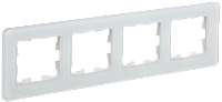 BRITE Рамка 4-мест. РУ-4-2-Бр стекло бел. RE IEK 