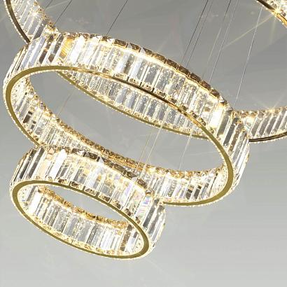 5015/88l l-vision odl23 427 золотой/прозрачный металл/хрусталь люстра led 88w 4000k 10200лм vekia, доставка по Казахстану 