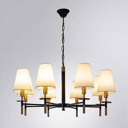 люстры подвесная люстра arte lamp riccardo a4075lm-8bk, доставка по Казахстану 