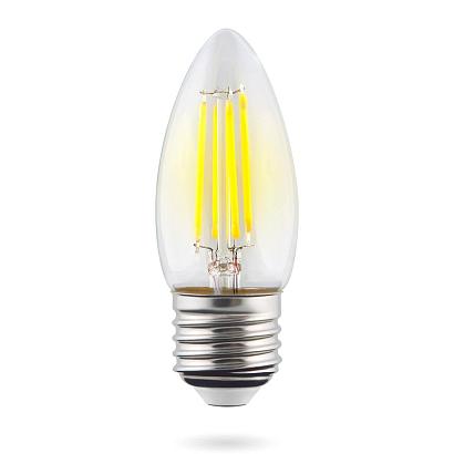 Лампа светодиодная филаментная Voltega E27 6W 4000К прозрачная VG10-C1E27cold6W-F 7029 купить в Алматы svet.kz