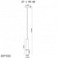 светильник подвесной ilamp lofty 10705-1 wh-br, доставка по Казахстану 