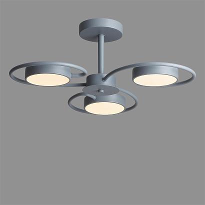 люстры 5658/36cl ledio ln23 серый светильник потолочный led 36w 1844лм 3000-6000к 220v evin, доставка по Казахстану 