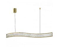 newport 8240 8243/90 gold new , подвесной светильник, gold сlear crystal l90*h7,6/250 cm led strip 2, доставка по Казахстану 