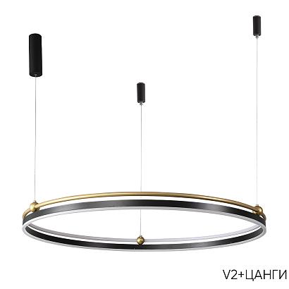 люстры подвесной светильник crystal lux fernando sp88w led black/gold crystal lux 0621/301n, доставка по Казахстану 