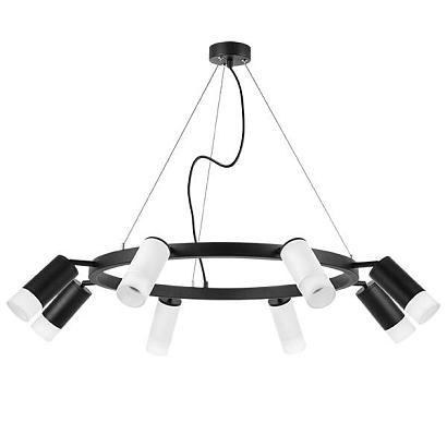 люстры lr0183643741 подвесной светильник rullo 8х50w gu10 черный/белый (571018+214436-4+214437-4+202431-8), доставка по Казахстану 