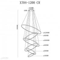 светильник подвесной iledex axis iledex xt04-d1200 cr, доставка по Казахстану 