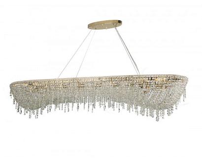 newport 10900 10910+8/s gold , подвесной светильник, gold clear crystal l120*45*h17 cm g9 18*60w, доставка по Казахстану 