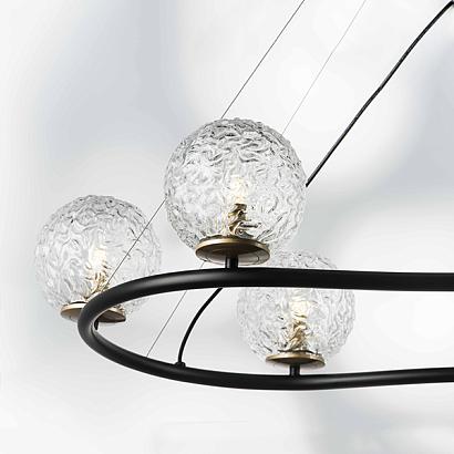 815287 (md9500-8b) люстра  bari 8х28w g9 черный матовый/золото (в комплекте), доставка по Казахстану 