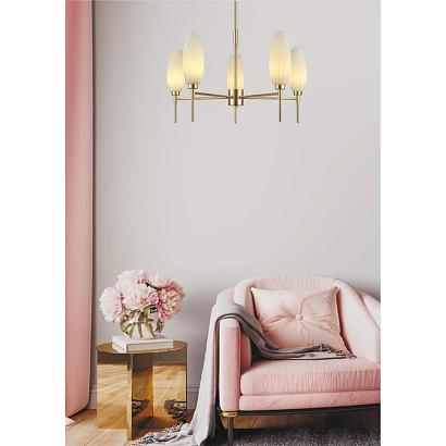 6518/5c moderni ln23 золотой люстра потолочная g9 5*40w 220v shivon, доставка по Казахстану 