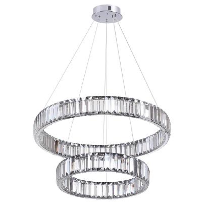4930/60l l-vision odl24 000  хром/прозрачный металл/хрусталь люстра led 60w 4000k 7140лм vekia, доставка по Казахстану 