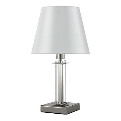 Настольная лампа Crystal Lux NICOLAS LG1 NICKEL/WHITE Crystal Lux 3400/501