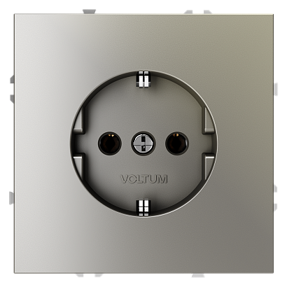Розетка встраиваемая VOLTUM S70 с заземлением 16А, (шелк) VLS040104 