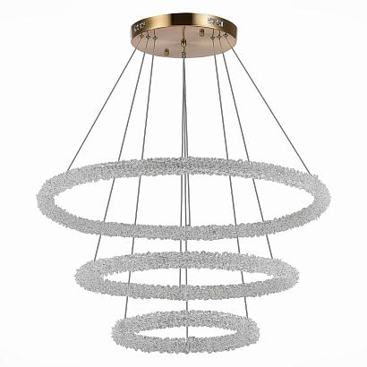 люстры sl6110.203.03 люстра подвесная st-luce золотистый/золотистый led 3*35w 3000 - 6500k, доставка по Казахстану 