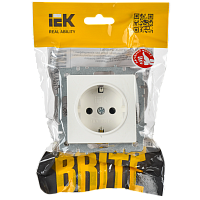 BRITE Роз. с з/к без з/ш 16А РС11-1-0-БрБ бел. IEK 