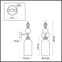 Дополнительная картинка Бра Odeon Light Classic Bizet 4893/1WA