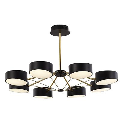 люстры sle6005-402-08 светильник потолочный черный/черный led 8*10w valle, доставка по Казахстану 