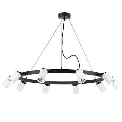 люстры lr020360 подвесной светильник rullo 10х50w gu10 черный/белый (571020+214436-10), доставка по Казахстану 
