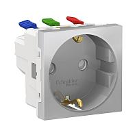 Розетка Schneider Electric Unica New Modular с/з со шторками 16A 250V NU305730 