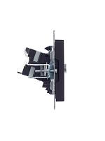 BRITE Роз. двойная TV+RJ45 кат.5E РТВ/РК12-БрЧ черн. IEK 