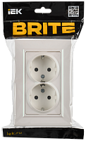 BRITE Роз. 2-я с з/к/ш пл 16А в сб. РСшПл12-3-БрЖ жемч. IEK 