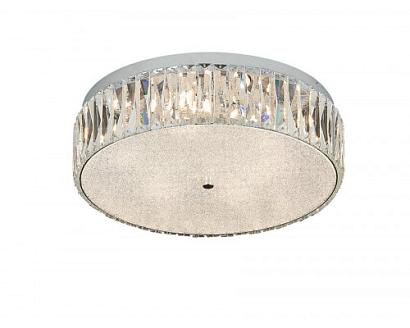 люстры newport 8240 8246/pl chrome , потолочный светильник, chrome clear glass d42,5*h12,5 cm e14 led 6*9w, доставка по Казахстану 