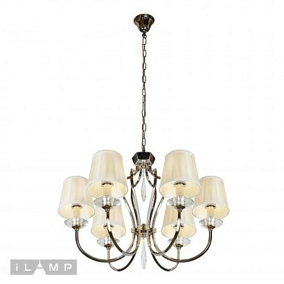 люстры подвесная люстра ilamp charm p2508-6 nic, доставка по Казахстану 